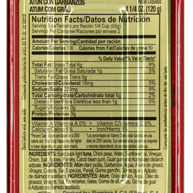 The Queen of the Coast tuna salad with chickpeas