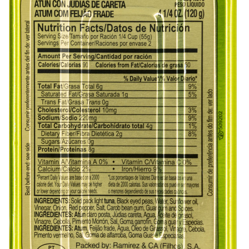 The Queen of the Coast tuna salad with black-eyed beans