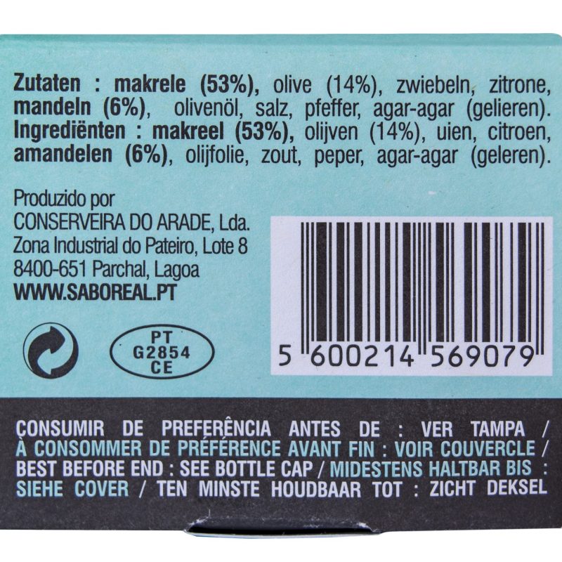 Saboreal makrĂ©la tapas mandulával Ă©s olĂvával