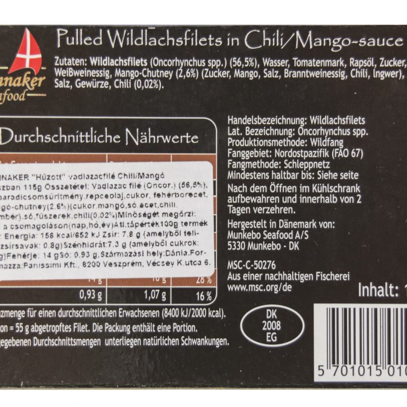 Spinnaker MSC pulled vadlazac filé chili-mangó szószban