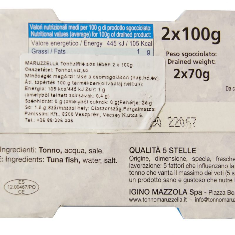 Maruzzella tuna fillets in brine