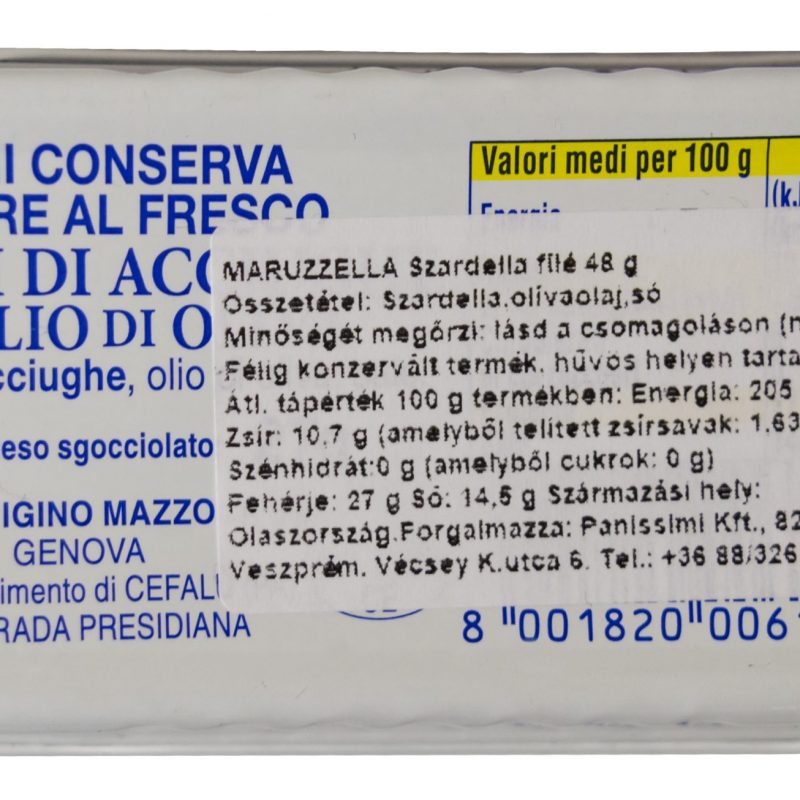 Maruzzella anchovy fillets in olive oil