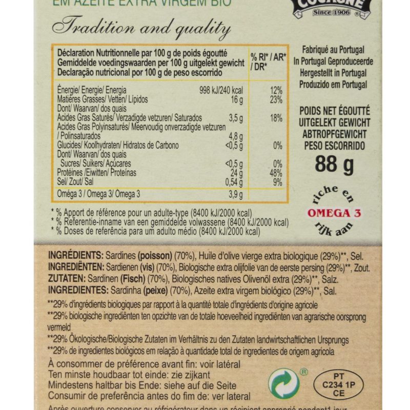 Cocagne MSC BIO vad szardĂnia olĂvaolajban