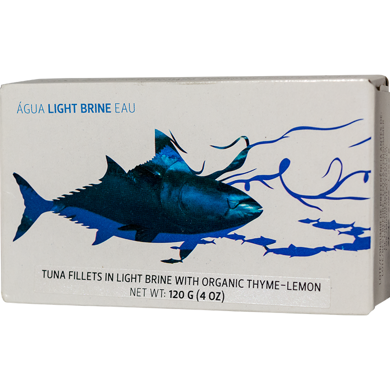 Maria Organic wild tuna fillets with BIO thyme and lemon in brine