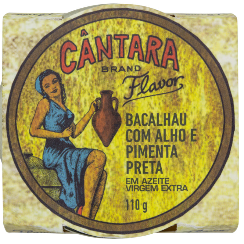 Cantara codfish with garlic and black pepper in extra virgin olive oil