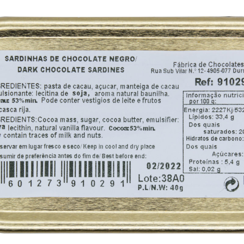 Avianense dark chocolate sardines