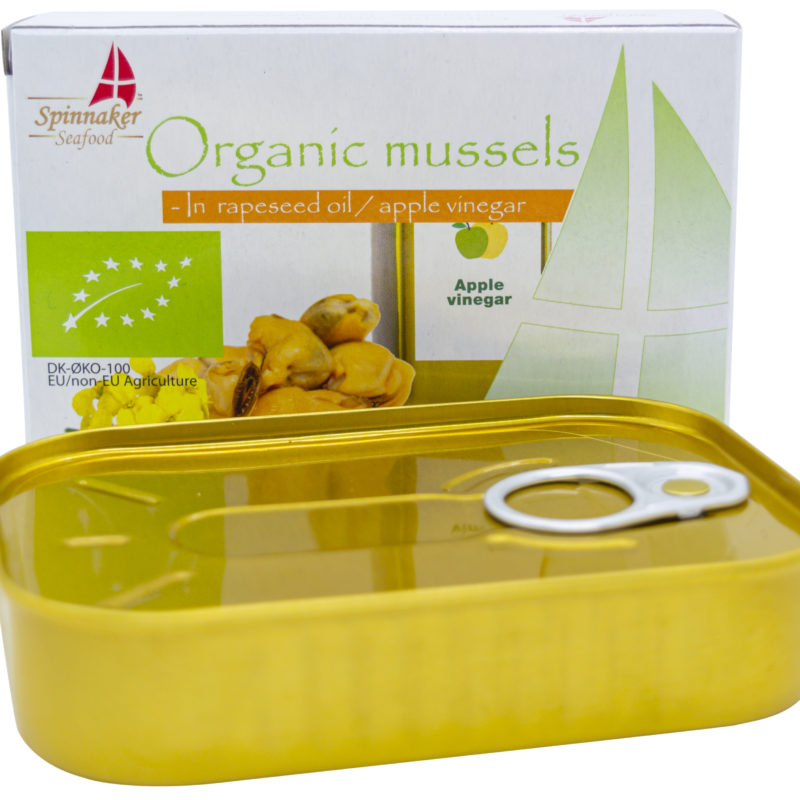 Spinnaker BIO mussels in organic rapeseed oil and apple vinegar