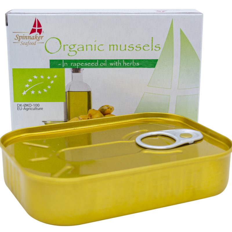 Spinnaker BIO mussels in organic rapeseed oil with herbs