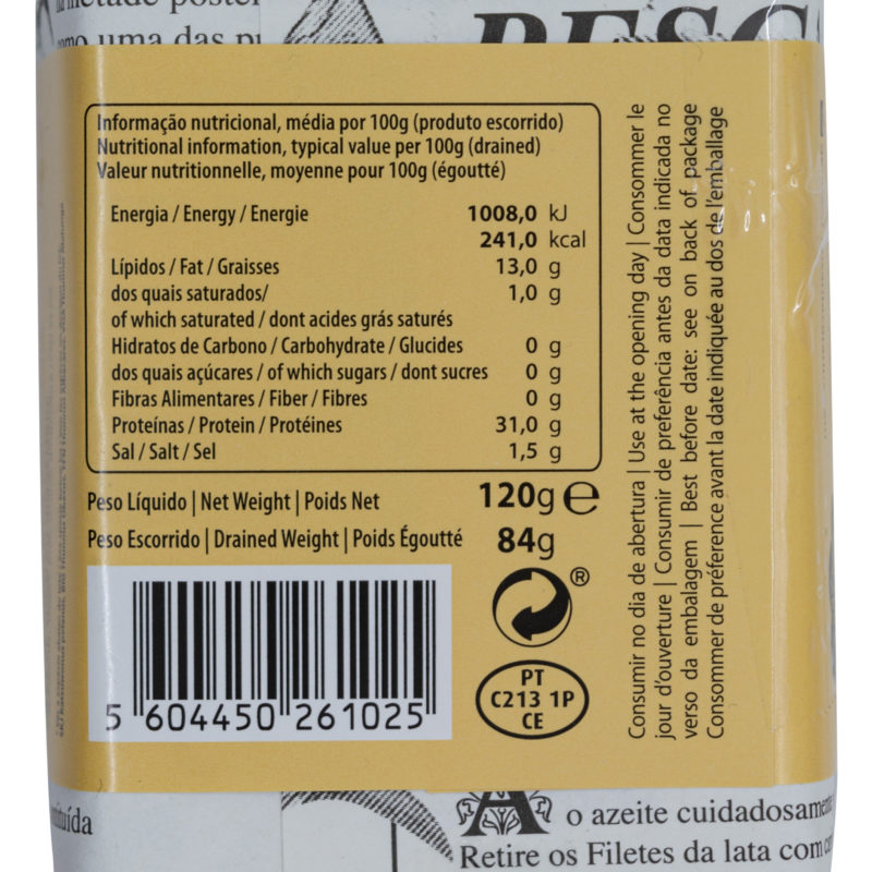 Santa Catarina Gourmet tuna fillets in olive oil with ginger