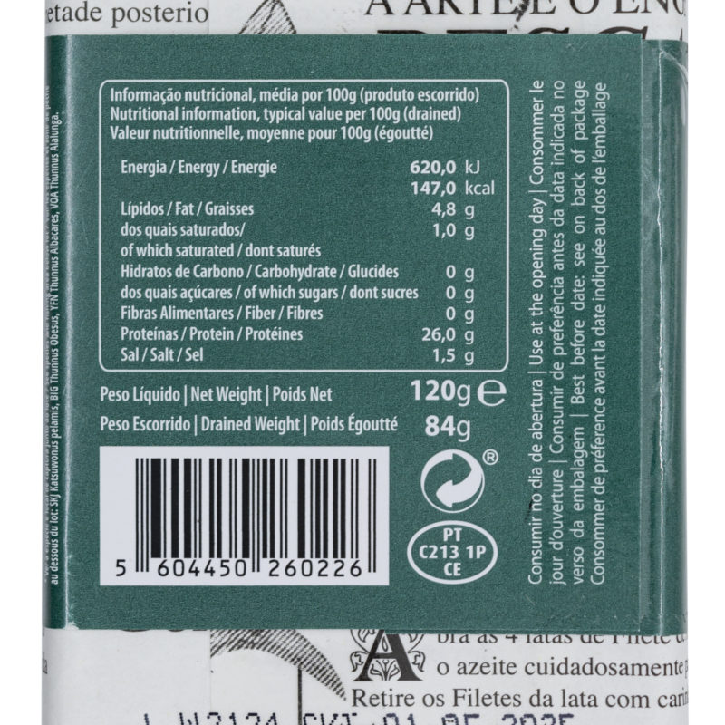 Santa Catarina Gourmet tuna fillets in olive oil with oregano