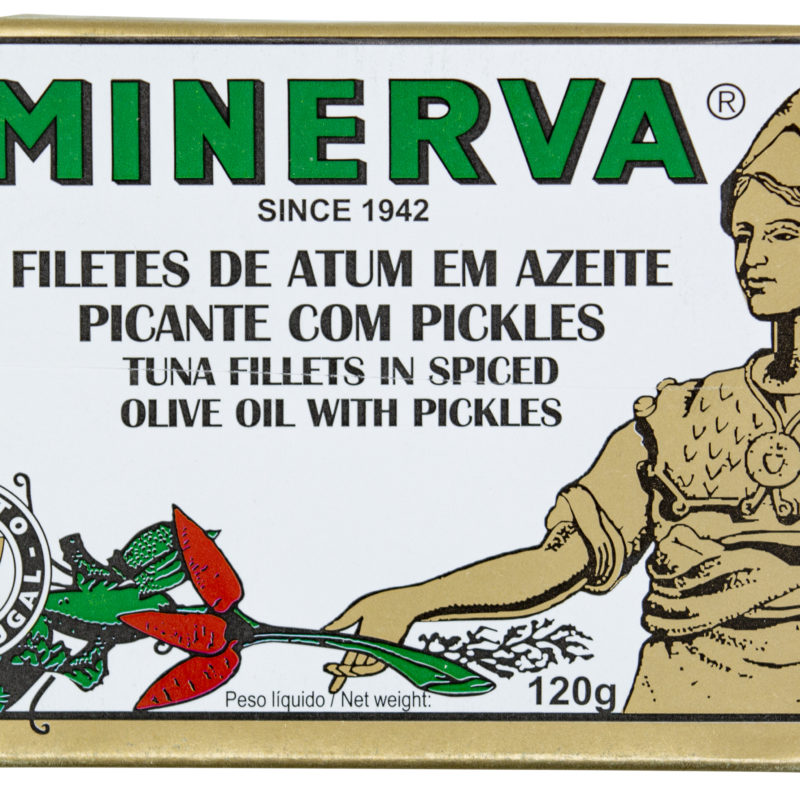 Minerva tuna fillets in spiced olive oil with pickles