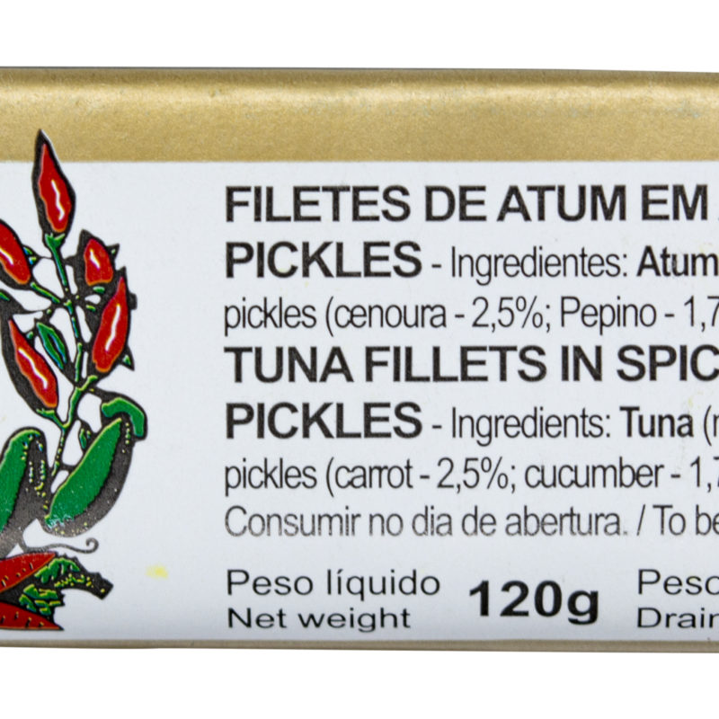 Minerva tuna fillets in spiced olive oil with pickles