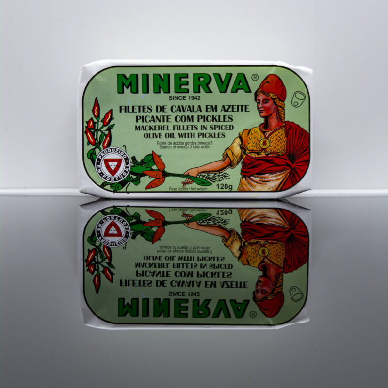Minerva mackerel fillets in spiced olive oil with pickles