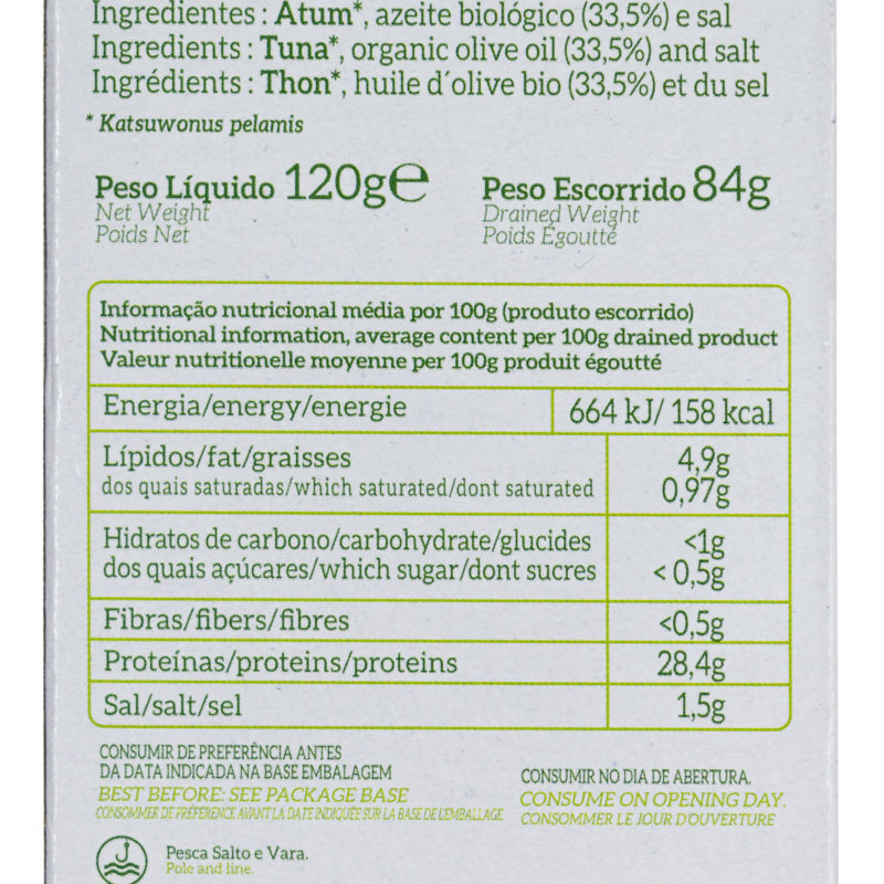 Santa Catarina Biosfera tuna fillets in BIO olive oil