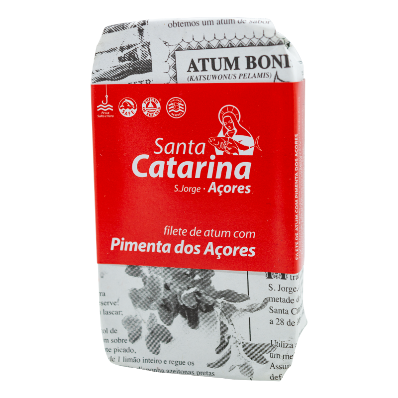 Santa Catarina Gourmet tuna fillets in olive oil with azorean pepper