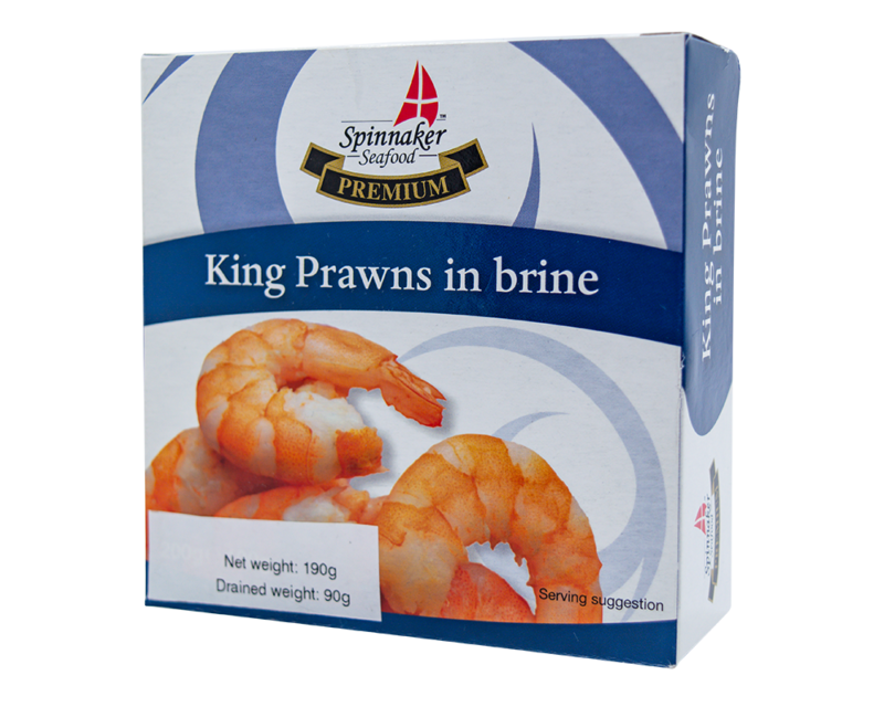 Spinnaker king prawns in brine
