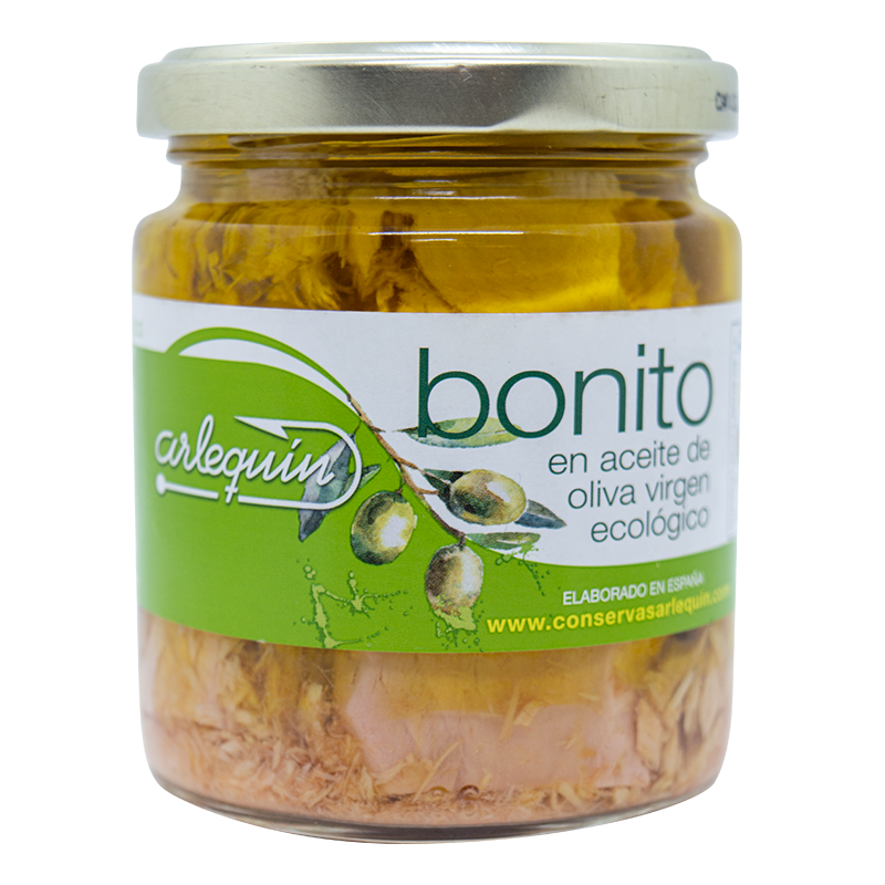 Arlequín Bonito del Norte tuna fillets in extra virgin BIO olive oil, 220 g