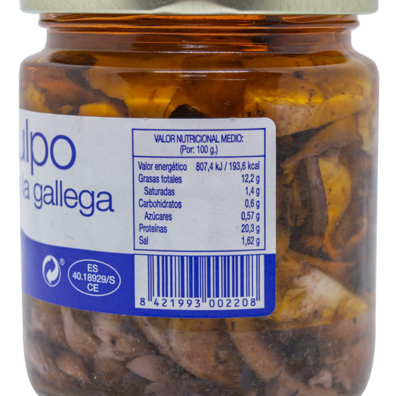Arlequín octopus in galician sauce, 230 g