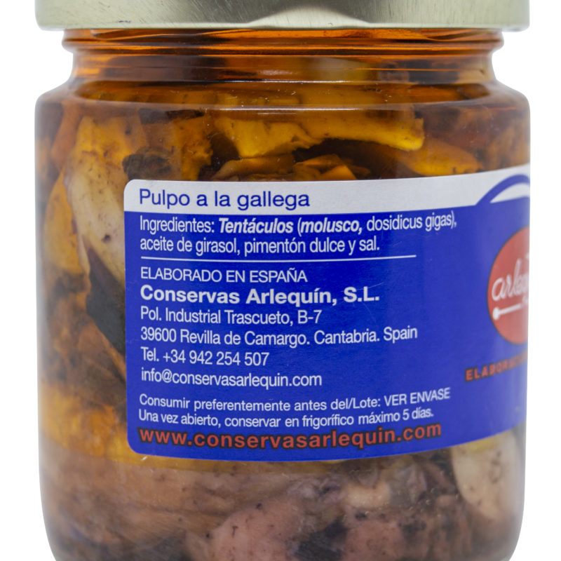 Arlequín octopus in galician sauce, 230 g