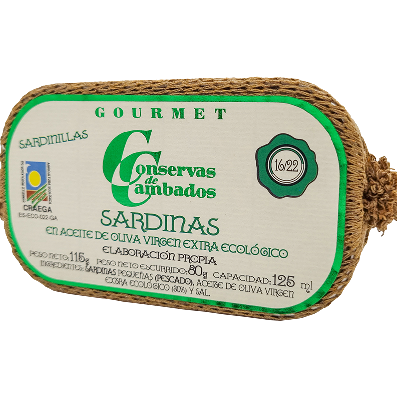 Conservas De Cambados Gourmet small sardines in extra virgin BIO olive oil