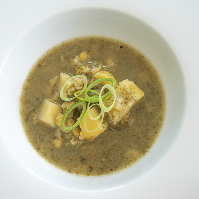 The Nordic Soup Pot vegan potato soup with leeks, split peas, celery and seaweed, 400 g