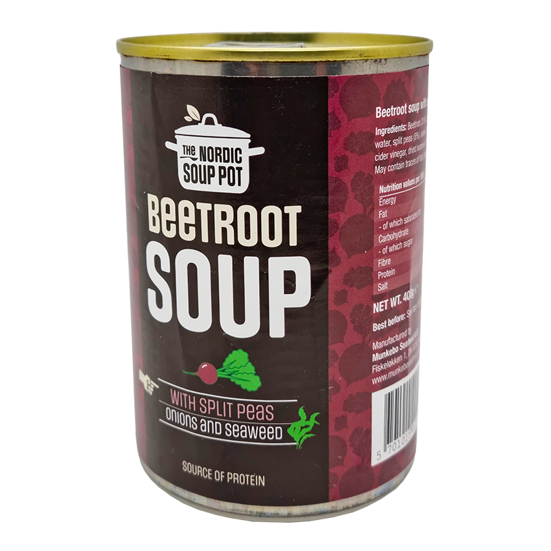 The Nordic Soup Pot vegan beetroot soup with split peas, onions and seaweed, 400 g
