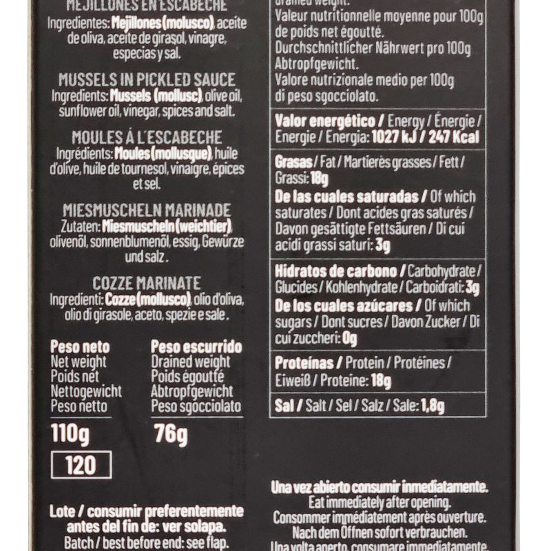 Ramón Peña mussels in escabeche sauce