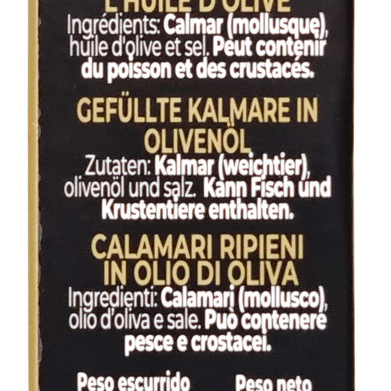 Ramón Peña stuffed squids in olive oil