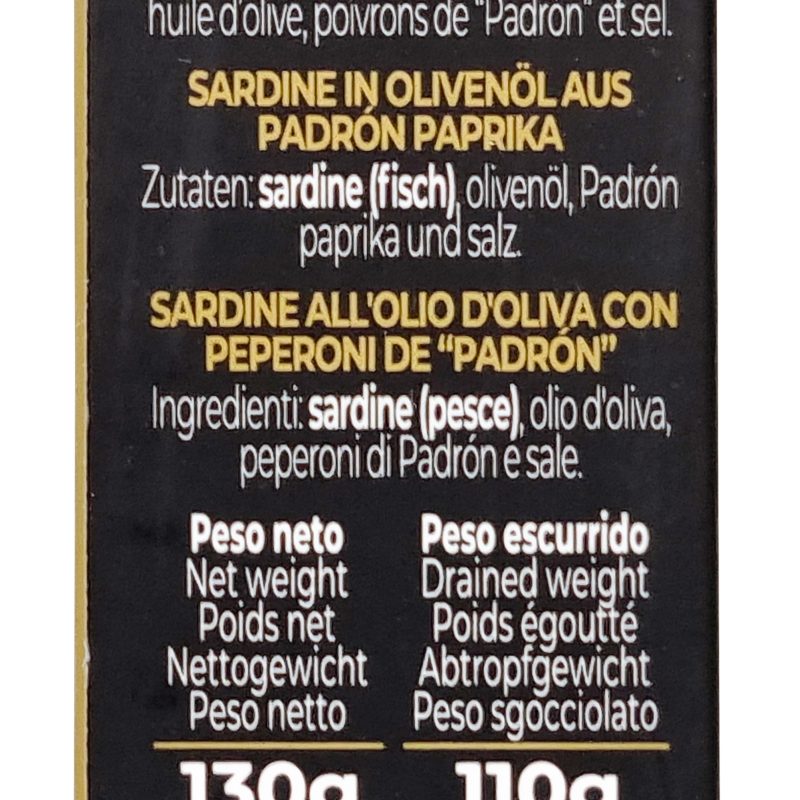 Ramón Peña sardines in olive oil with padrón peppers